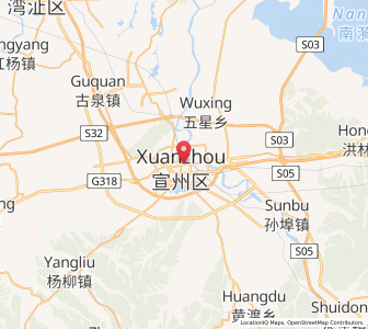 Map of Xuanzhou, Anhui