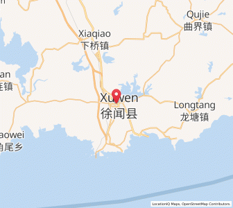 Map of Xucheng, Guangdong
