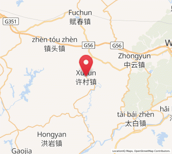 Map of Xucun, Jiangxi