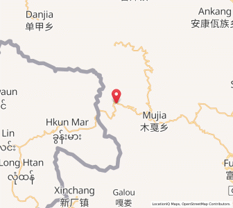 Map of Xuelin, Yunnan