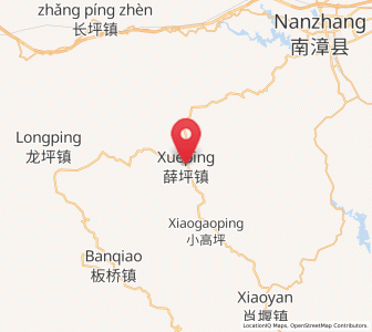 Map of Xueping, Hubei