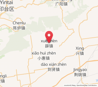 Map of Xuezhen, Shaanxi