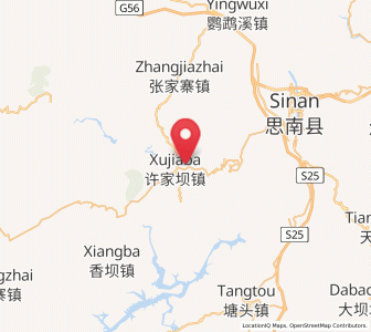 Map of Xujiaba, Guizhou
