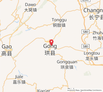 Map of Xunchang, Sichuan