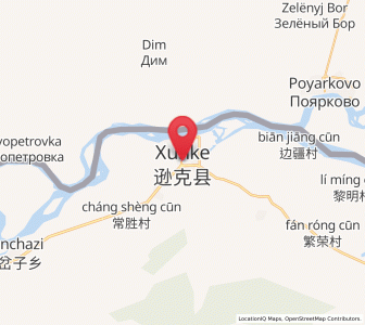 Map of Xunke, Heilongjiang