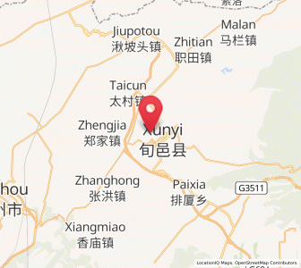 Map of Xunyi Chengguanzhen, Shaanxi