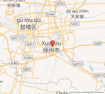 Map of Xuzhou, Jiangsu