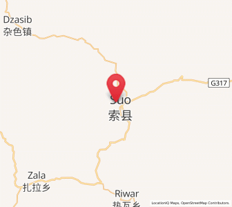 Map of Yag La, Tibet