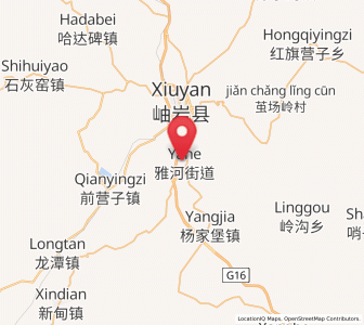 Map of Yahe, Liaoning