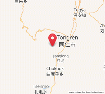 Map of Yalang, Qinghai