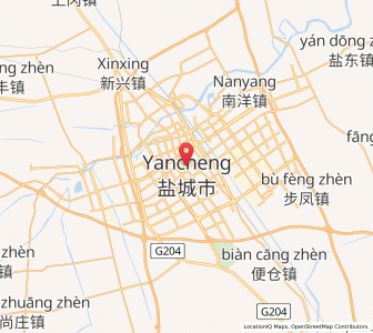 Map of Yancheng, Jiangsu