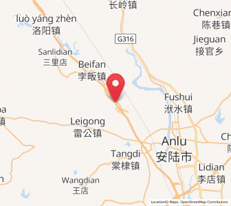 Map of Yandian, Hubei