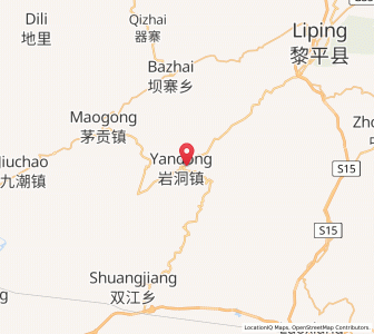 Map of Yandong, Guizhou