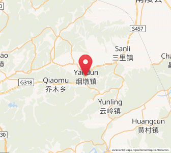 Map of Yandun, Anhui