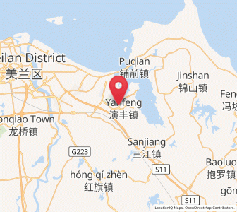 Map of Yanfeng, Hainan