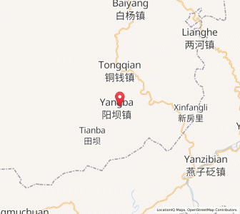 Map of Yangba, Gansu