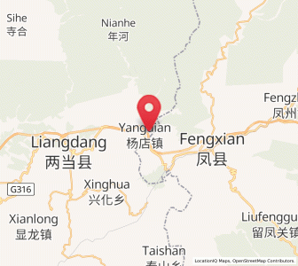 Map of Yangdian, Gansu