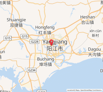 Map of Yangjiang, Guangdong