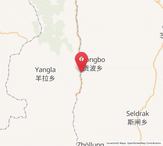 Map of Yangla, Yunnan