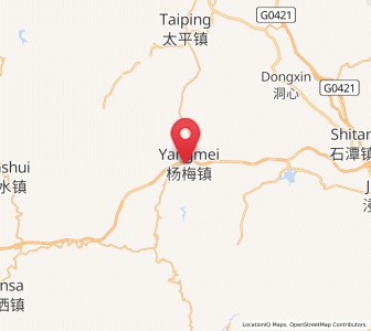 Map of Yangmei, Guangdong