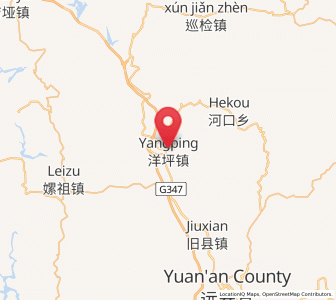 Map of Yangping, Hubei