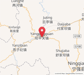 Map of Yangpingguan, Shaanxi
