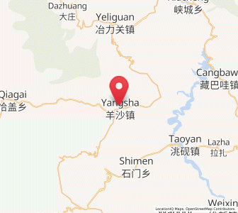 Map of Yangsha, Gansu