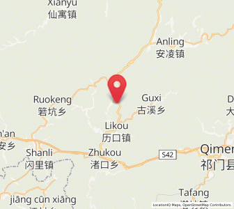 Map of Yangshu, Anhui