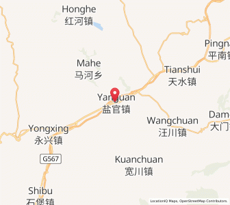Map of Yanguan, Gansu