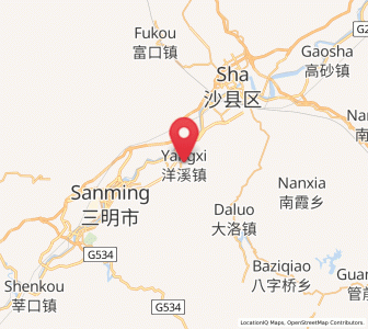 Map of Yangxi, Fujian