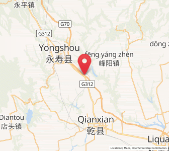 Map of Yangyu, Shaanxi