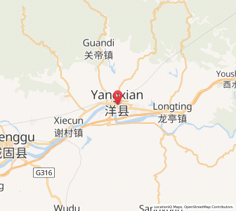 Map of Yangzhou, Shaanxi