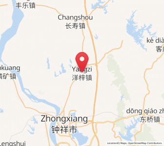 Map of Yangzi, Hubei