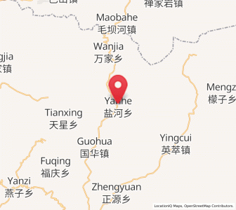 Map of Yanhe, Sichuan