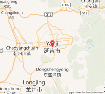 Map of Yanji, Jilin