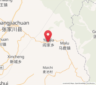Map of Yanjia, Gansu