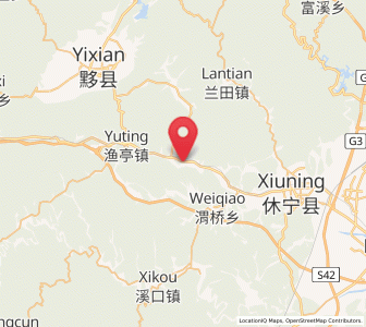 Map of Yanjiao, Anhui