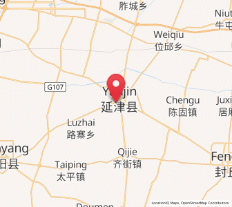 Map of Yanjin Chengguanzhen, Henan