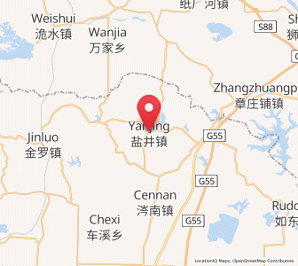 Map of Yanjing, Hunan