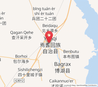 Map of Yanqi, Xinjiang