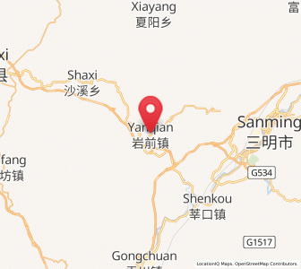 Map of Yanqian, Fujian