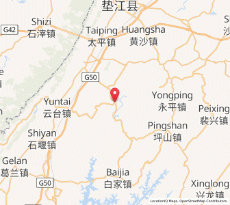 Map of Yantai, Chongqing