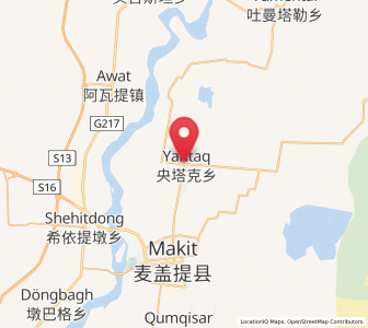 Map of Yantak, Xinjiang