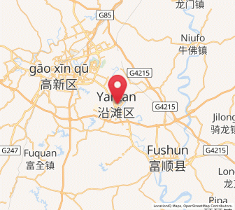 Map of Yantan, Sichuan