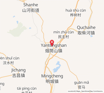 Map of Yantongshan, Jilin