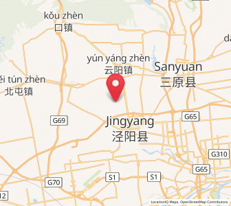 Map of Yanwang, Shaanxi