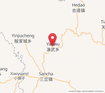 Map of Yanwu, Gansu