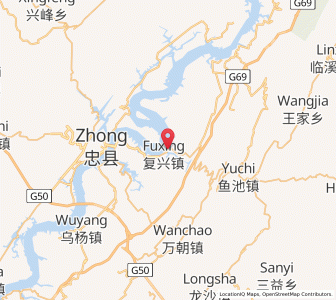 Map of Yanxi, Chongqing