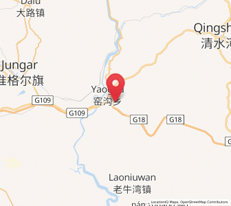 Map of Yaogou, Inner Mongolia