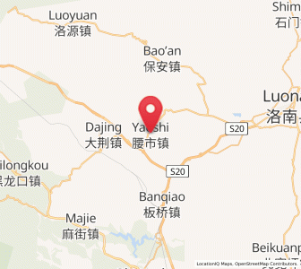 Map of Yaoshi, Shaanxi